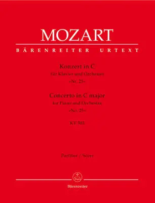 Baerenreiter Verlag - Concerto No. 25 in C Major K. 503 - Mozart - Piano/Orchestra - Score