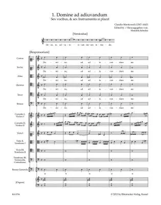 Vespro Della Beata Vergine \'\'Marienvesper\'\' - Monteverdi - Score, Urtext Edition