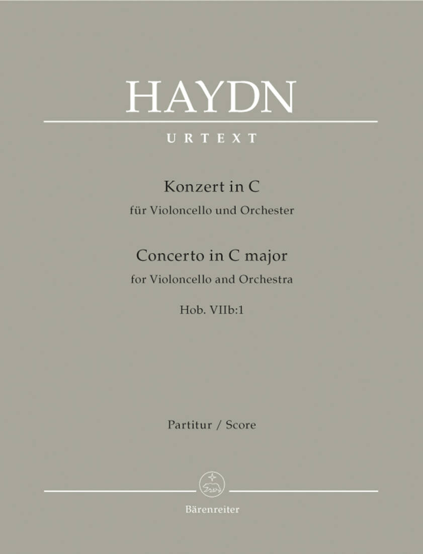 Concerto for Violoncello and Orchestra in C Major Hob.viib:1 - Haydn - Score, Urtext Edition