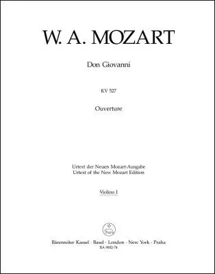 Overture to \'\'Don Giovanni\'\' K. 527 - Mozart - Violin I Part, Urtext Edition
