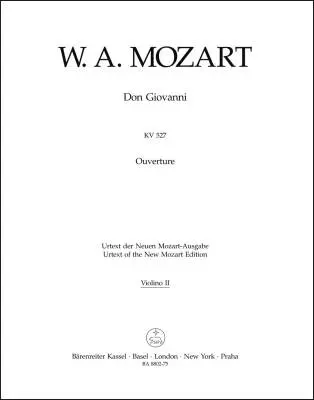 Overture to \'\'Don Giovanni\'\' K. 527 - Mozart - Violin II Part, Urtext Edition