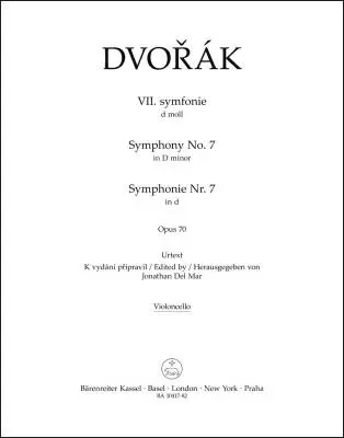 Baerenreiter Verlag - Symphony No. 7 in D Minor Op. 70 - Dvorak - Cello Part, Urtext Edition