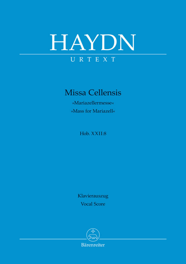 Missa Cellensis Hob. XXII:8 \'\'Mass for Mariazell\'\' - Haydn - Vocal Score, Urtext Edition - Vocal, Mixed Choir, Orchestra