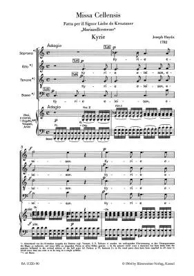 Missa Cellensis Hob. XXII:8 \'\'Mass for Mariazell\'\' - Haydn - Vocal Score, Urtext Edition - Vocal, Mixed Choir, Orchestra