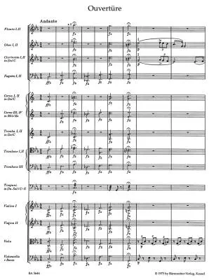 Die Zauberharfe. Overture in C Major D 644 \'\'Rosamunde\'\' - Schubert - Score, Urtext Edition