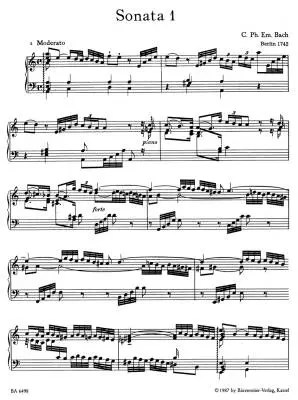 The Six Wurttemberg Sonatas Wq 49 - Bach - Performance Score - Piano