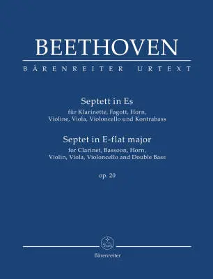 Baerenreiter Verlag - Septet for Clarinet, Bassoon, Horn, Violin, Viola, Violoncello and Double Bass in E-flat Major Op. 20 - Beethoven - Study Score, Urtext Edition
