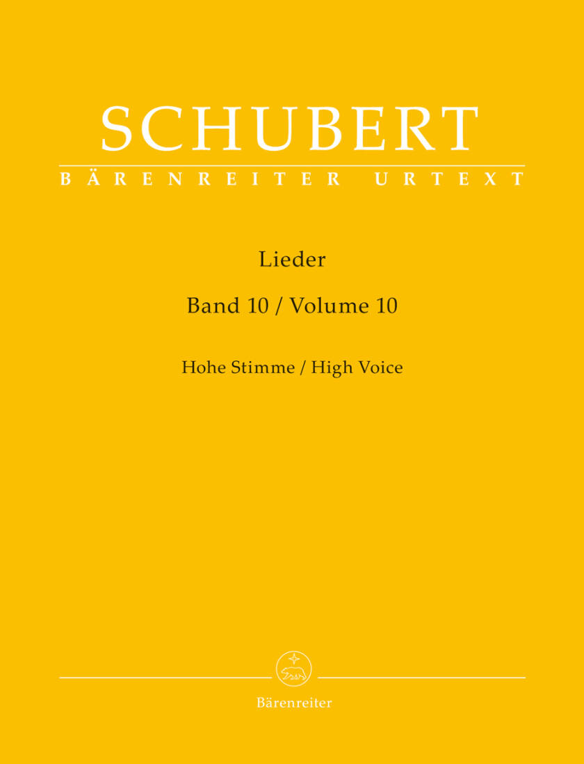Lieder High Voice - Schubert - Singing Score, Urtext Edition - High Voice, Piano