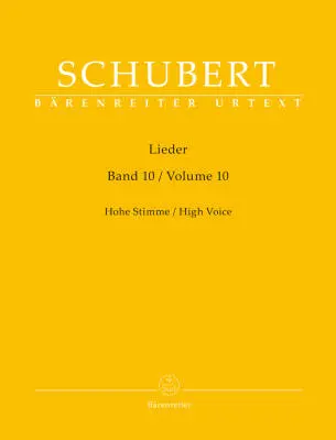 Baerenreiter Verlag - Lieder High Voice - Schubert - Singing Score, Urtext Edition - High Voice, Piano