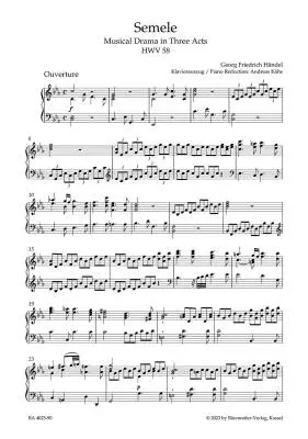 Semele HWV 58 - Handel - Vocal Score, Urtext Edition - Soloists, Mixed Choir, Orchestra