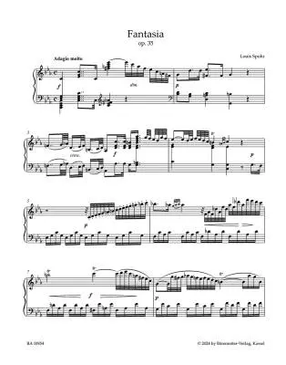 Fantasia for Harp in C Minor Op. 35 - Spohr - Performance Score, Urtext Edition - Harp