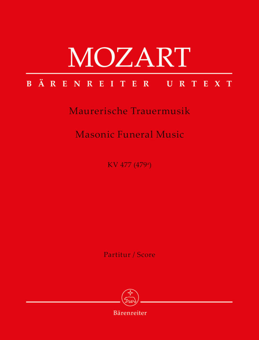 Masonic Funeral Music K. 477 (479a) - Mozart - Score, Urtext Edition - Orchestra