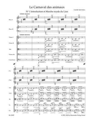 The Carnival of the Animals - Saint-saens - Score, Urtext Edition - Orchestra