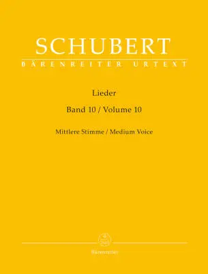 Baerenreiter Verlag - Lieder Medium Voice - Schubert - Singing Score, Urtext Edition - Medium Voice, Piano
