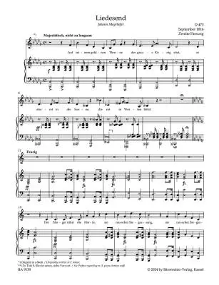 Lieder Medium Voice - Schubert - Singing Score, Urtext Edition - Medium Voice, Piano
