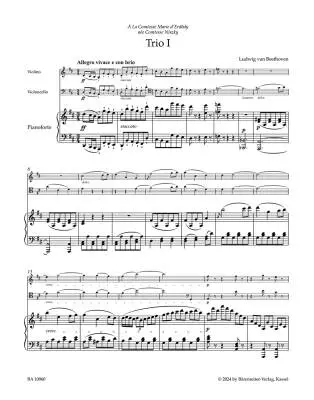 Trios for Pianoforte, Violin and Violoncello Op. 70 - Beethoven - Score, Set of Parts, Urtext Edition - Piano, Violin, Violoncello