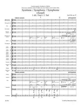 Symphony in C Minor Op. 27 \'\'Asrael\'\' - Suk - Score, Urtext Edition - Orchestra