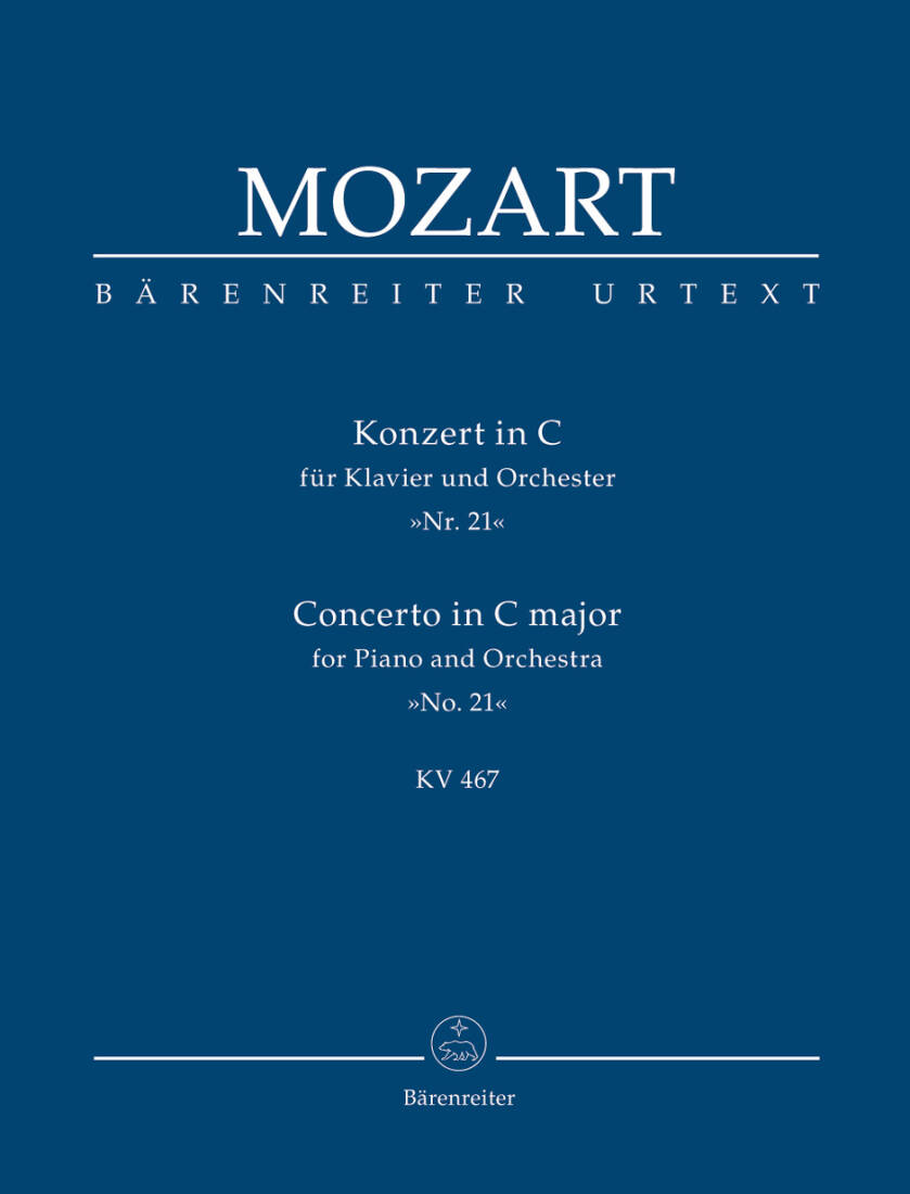 Concerto for Piano and Orchestra No. 21 in C Major K. 467 - Mozart - Study Score, Urtext Edition - Piano, Orchestra