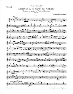 Concerto No. 23 in a Major K. 488 - Mozart - Violin I Part