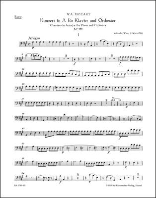 Concerto No. 23 in a Major K. 488 - Mozart - Double Bass Part
