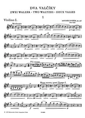 Zwei Walzer Op. 54 - Dvorak - Set of Parts