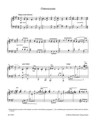 Ostersonate (\'\'Easter Sonata\'\') for Piano - Hensel - Performance Score, Facsimile, Urtext Edition - Piano