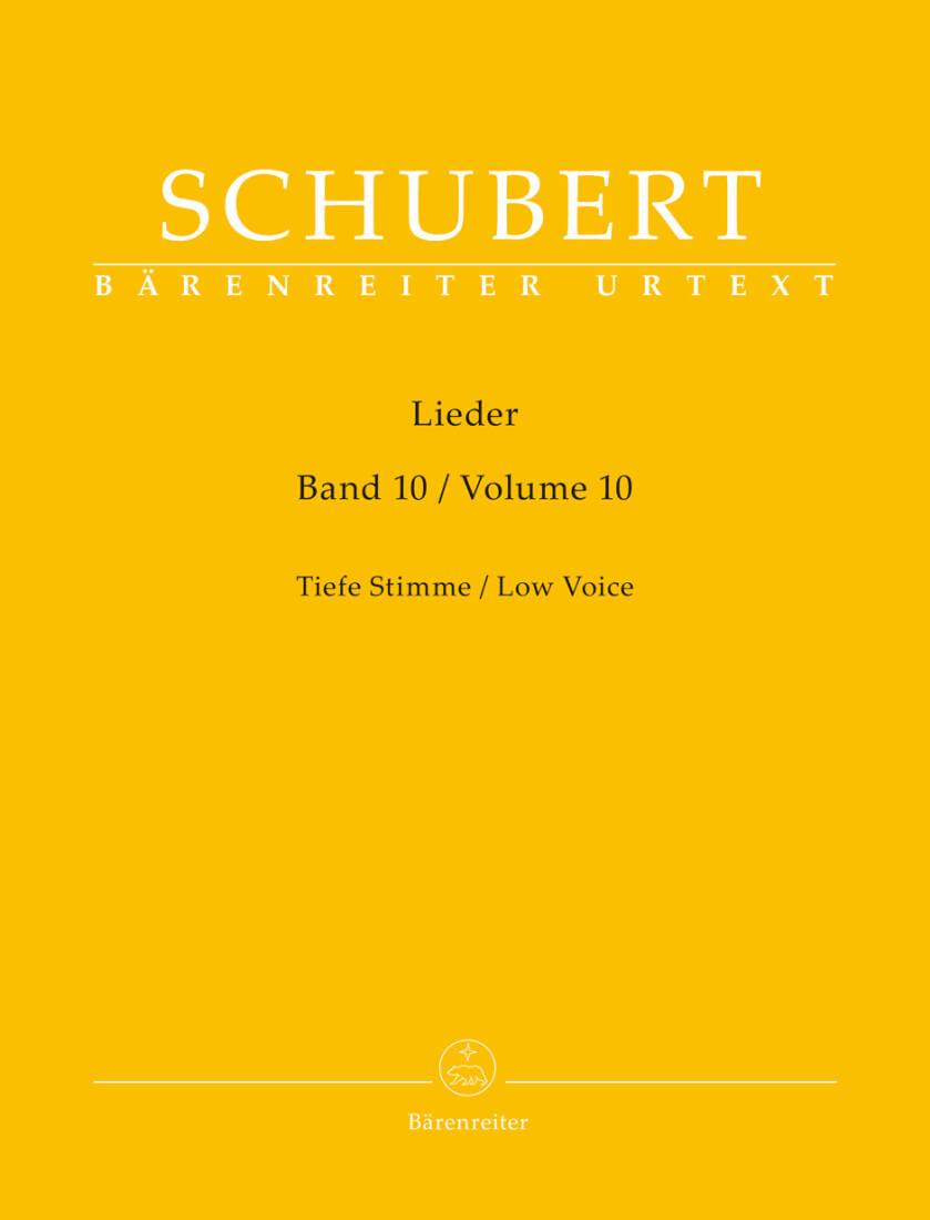 Lieder Low Voice - Schubert - Singing Score, Urtext Edition - Low Voice, Piano