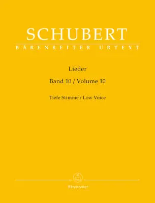 Baerenreiter Verlag - Lieder Low Voice - Schubert - Singing Score, Urtext Edition - Low Voice, Piano