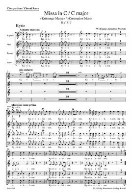 Missa in C Major K. 317 \'\'Coronation Mass\'\' - Mozart - Choral Score, Urtext Edition