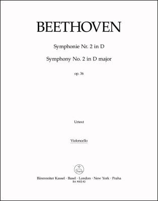 Symphony No. 2 in D Major Op. 36 - Beethoven - Cello Part, Urtext Edition