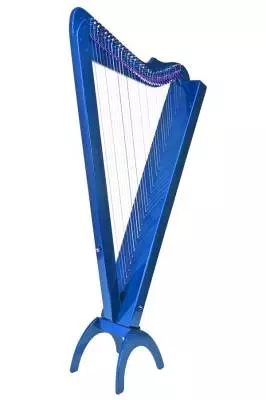 Grand Harpsicle - 33 String - with Pickup, Blue