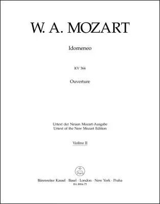 Idomeneo K. 366 - Mozart - Violin II Part, Urtext Edition