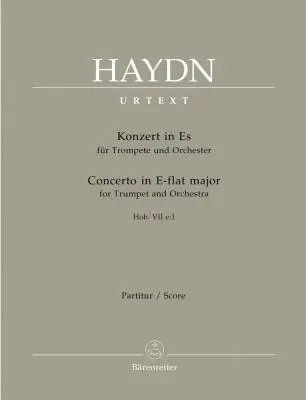 Baerenreiter Verlag - Concerto for Trumpet and Orchestra in E-flat Major Hob.viie:1 - Haydn - Score, Urtext Edition - Trumpet, Orchestra