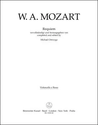 Baerenreiter Verlag - Requiem - Mozart/ Ostrzyga - Cello/Double Part, Urtext Edition