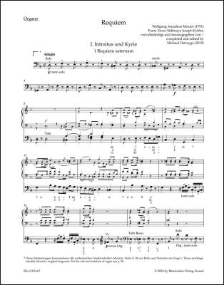 Requiem - Mozart/ Ostrzyga - Organ Part, Urtext Edition