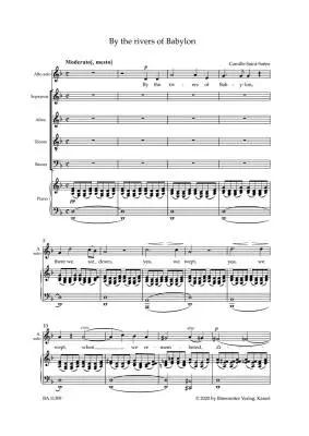 By the Rivers of Babylon - Saint-Saens - Score, Urtext Edition - Alto, Mixed Choir (Satb), Piano