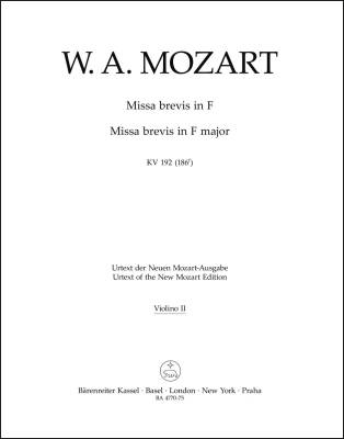 Missa Brevis in F Major K. 192 (186f) - Mozart - Violin II Part, Urtext Edition