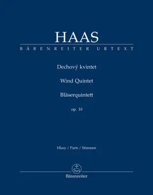 Baerenreiter Verlag - Wind Quintet Op. 10 - Haas - Set of Parts, Urtext Edition - Wind Instruments Quintet