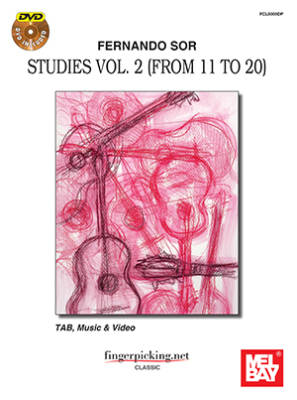Studies Vol. 2 (from 11 to 20) - Sor/Brandoni - Classical Guitar - Book/DVD