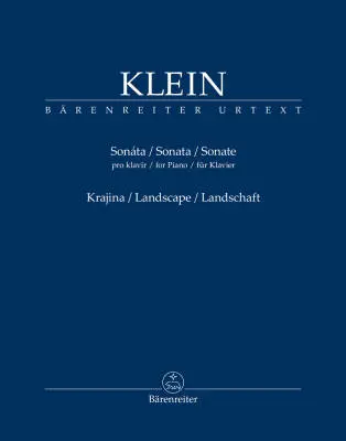Baerenreiter Verlag - Sonata for Piano / Landscape - Klein - Performance Score, Urtext Edition - Piano, Speaker