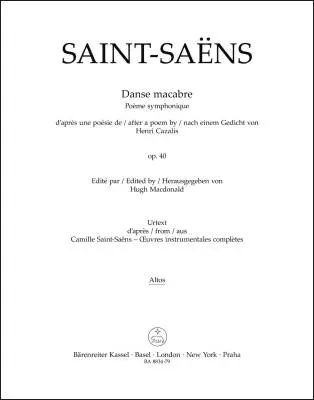 Baerenreiter Verlag - Danse Macabre Op. 40 - Saint-Saens - Viola Part, Urtext Edition