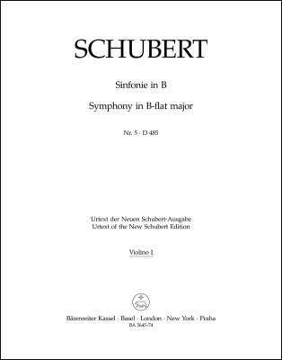 Symphony No. 5 in B-flat Major D 485 - Schubert - Violin I Part, Urtext Edition