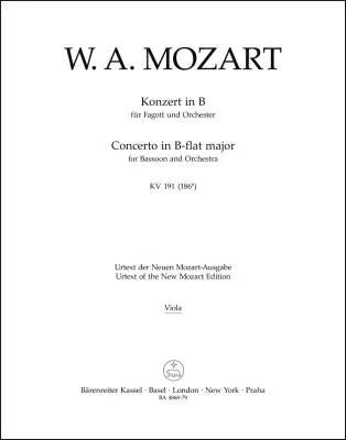 Concerto in B-flat Major K. 191(186e) - Mozart - Viola Part, Urtext Edition