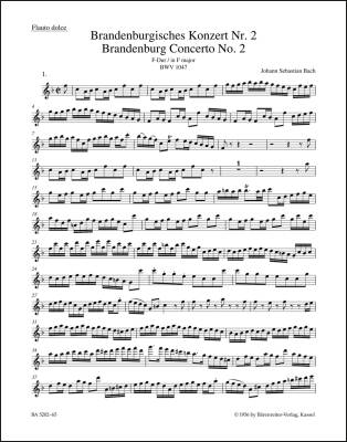 Brandenburg Concerto No. 2 in F Major BWV 1047 - Bach - Wind Set, Urtext Edition