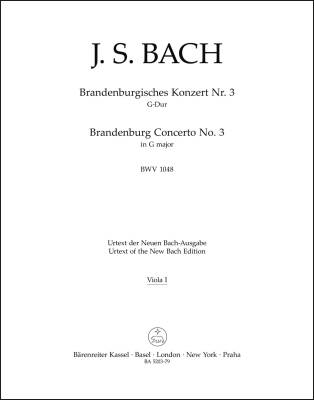 Brandenburg Concerto No. 3 in G Major BWV 1048 - Bach - Viola I Part, Urtext Edition