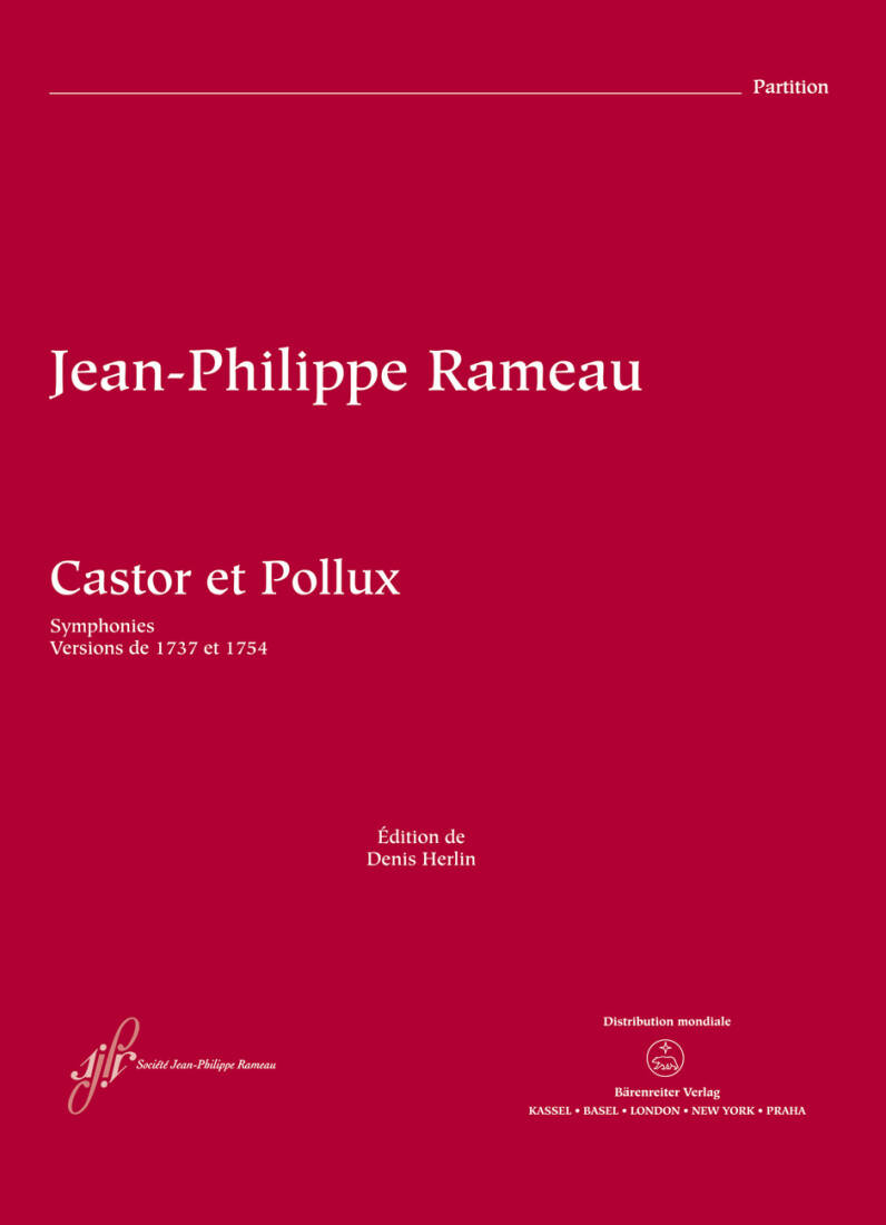 Castor et Pollux Rct 32a-b - Rameau - Score, Urtext Edition - Orchestra
