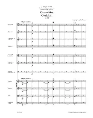 Overture \'\'Coriolan\'\' for Orchestra Op. 62 - Beethoven - Score, Urtext Edition