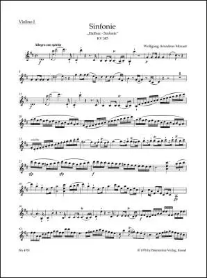 Baerenreiter Verlag - Symphony No. 35 in D Major K. 385 Haffner Symphony - Mozart - Part, Urtext Edition
