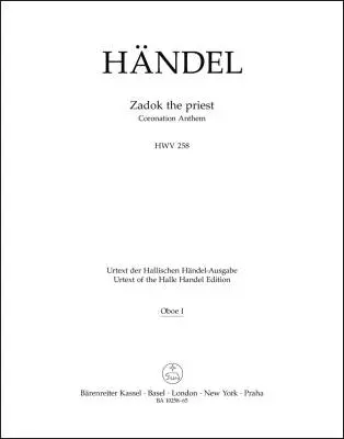 Zadok the Priest HWV 258 - Handel - Wind Set, Urtext Edition