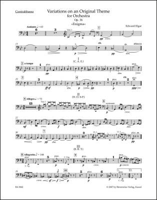 Variations on an Original Theme for Orchestra Op. 36 ''Enigma'' - Elgar - Part, Urtext Edition - Orchestra